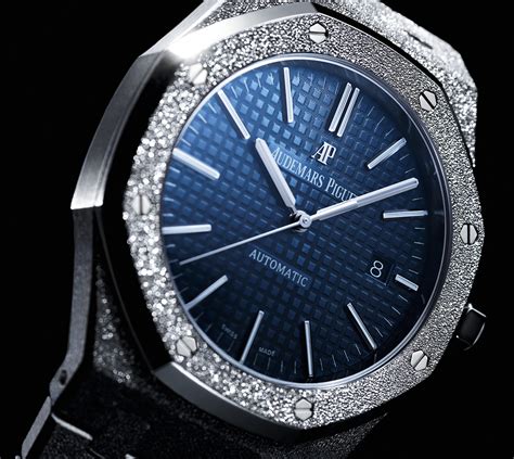 audemars piguet royal oak white gold iced out diamond encrusted|royal oak frosted gold selfwinding.